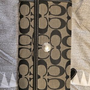 Coach Black and Tan Wallet